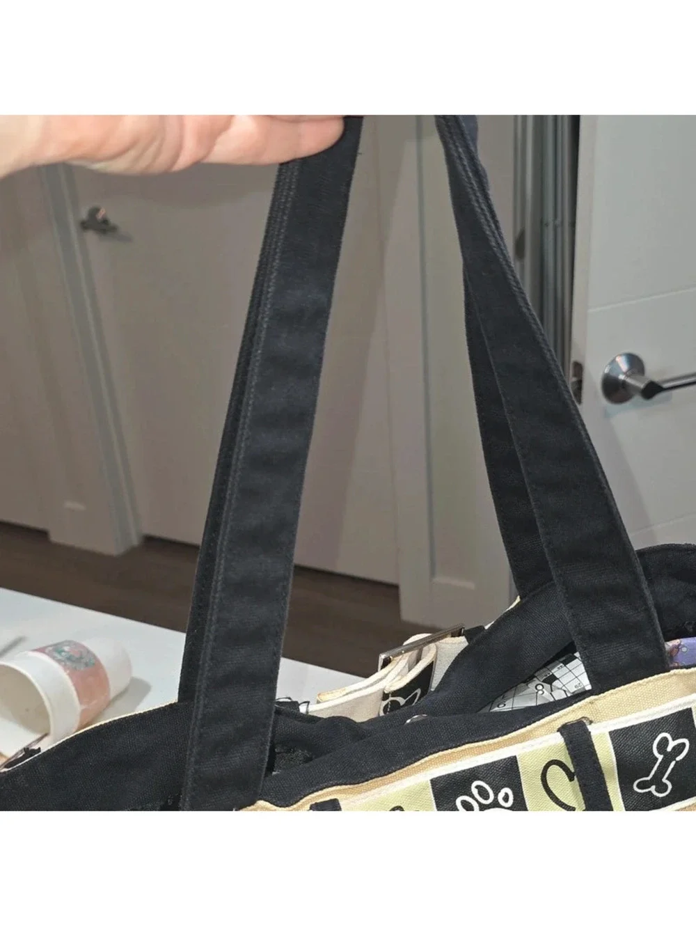 Just BePaws Dog Blessed Canvas Tote Bag with Photo Frames